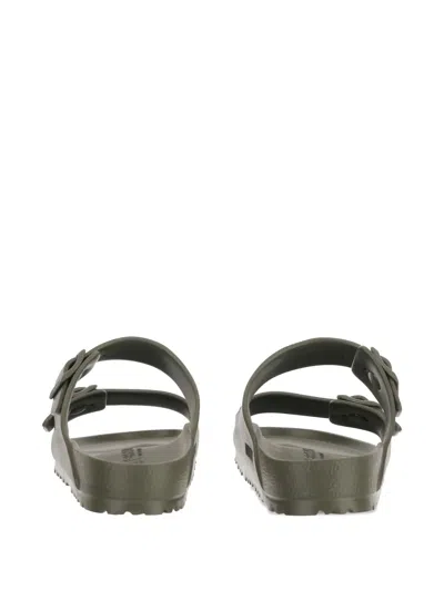 Birkenstock Mens Active Khaki Eva Arizona Double-strap Leather Sandals