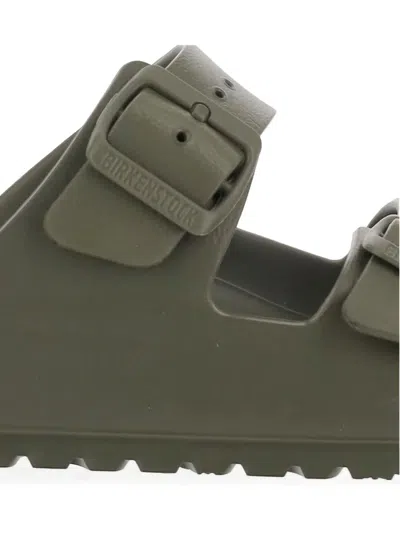 Birkenstock Mens Active Khaki Eva Arizona Double-strap Leather Sandals