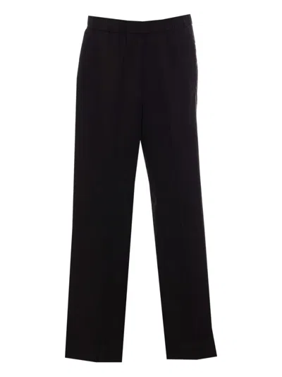 True Avenue Elasticated-waistband Trousers In Black
