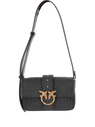 Pinko Mini Love Bag Slouchy Small Shoulder Bag In Gray