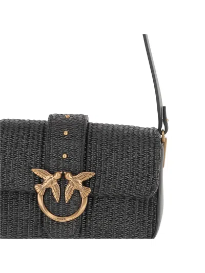 Pinko Mini Love Bag Slouchy Small Shoulder Bag In Gray