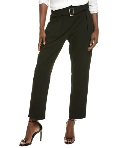 T Tahari Crepe Pull On Front Pleated Self Belted Pants