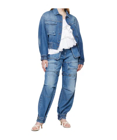 Msgm Asymmetric Ruffled Top