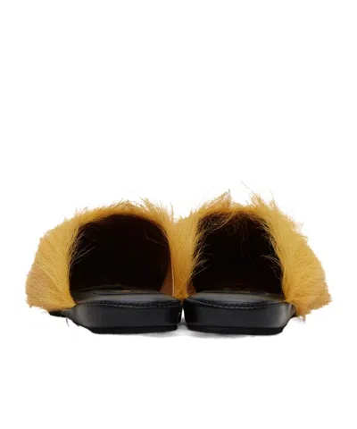 Marni Yellow Fussbett Sabot Slippers In 00v24 India Yellow