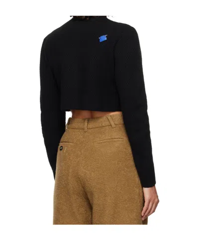 Ader Error Black Cropped Cardigan