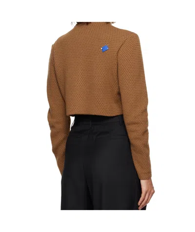 Ader Error Crew Neck Knitted Cardigan