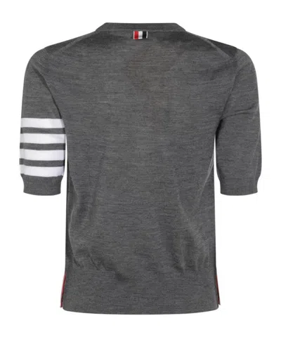 Thom Browne 4bar Wool Top In Gray