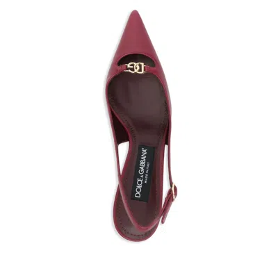 Dolce & Gabbana Scarpe Con Tacco Lollo In Pelle Porpora  Donna In Burgundy