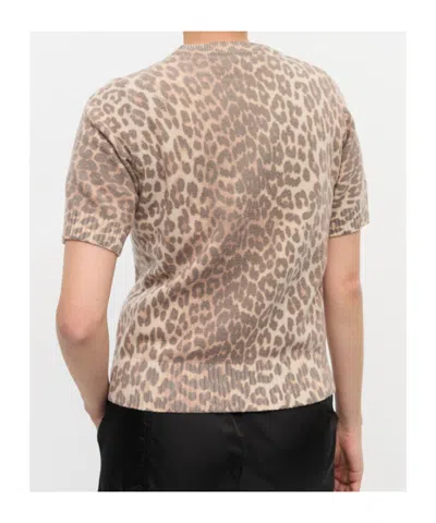 Ganni Leopard Wool T-shirt
