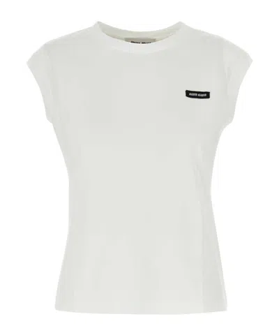 Miu Miu Set Di Canone In Cotone Bianco Donna In White