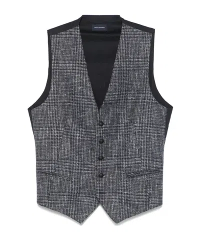 Tagliatore Single Breasted Vest In Black