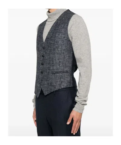Tagliatore Single Breasted Vest In Black