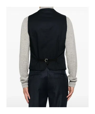 Tagliatore Single Breasted Vest In Black
