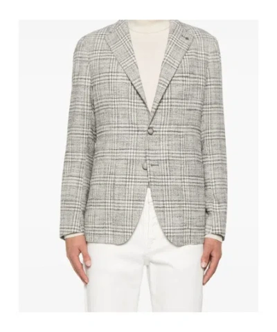 Tagliatore Men's Jacket With Tartan Pattern