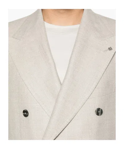 Tagliatore Long-sleeved Suit Jacket In Neutral