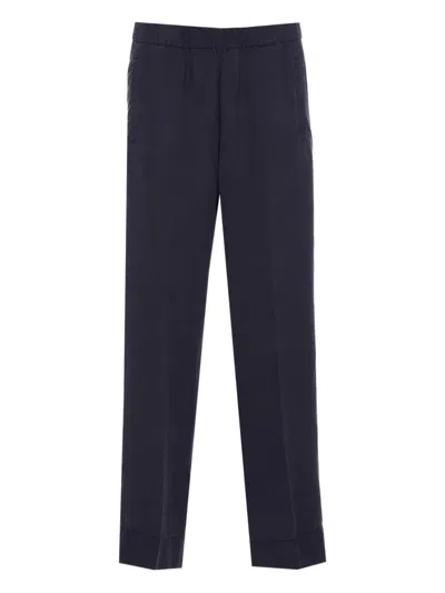 True Avenue Pressed-crease Trousers In Blue