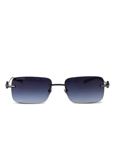 Gucci Horsebit Rectangular Sunglasses
