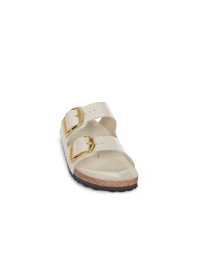 Birkenstock Arizona Big Buckle Leather Slides With Buckle In Neutral