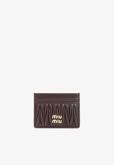 Miu Miu Lamb Leather Quilted Cardholder