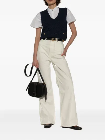 Stuart Weitzman Supermoto Leather Mary Jane Ballerina Flats