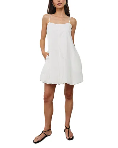 Rails Blanca Bubble Hem Cotton Blend Minidress In White