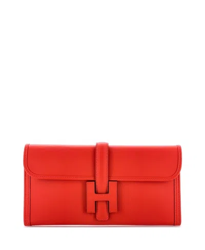 Pre-owned Pre-owned Hermes  Hermes 29 Jige Elan Clutch Swift In Red