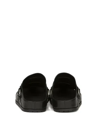 Ash Leather Sandals In Black