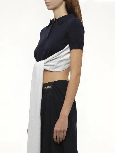 Loewe Women's Polo Sweater In Black