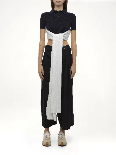 Loewe Women's Polo Sweater In Black