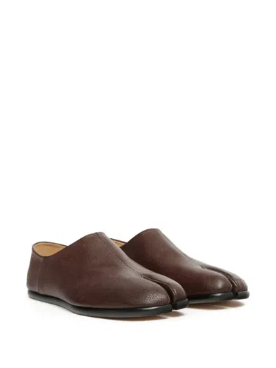 Maison Margiela Tabi Split-toe Suede Loafers In Brown