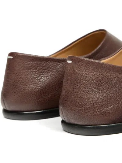 Maison Margiela Tabi Split-toe Suede Loafers In Brown