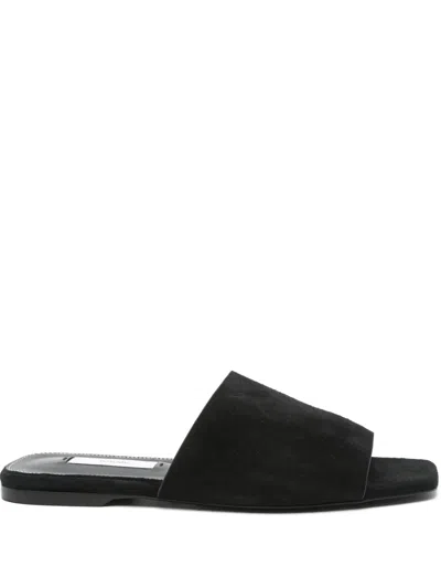 Totême Toteme Women Satin Bandeau Slides In Black
