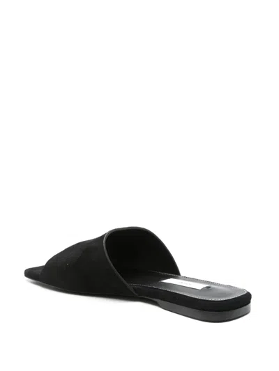 Totême Toteme Women Satin Bandeau Slides In Black