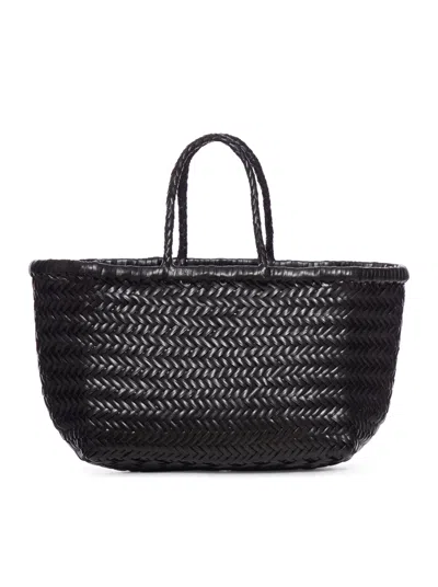 Dragon Diffusion Bamboo Triple Jump Design Basket Bag In Brown