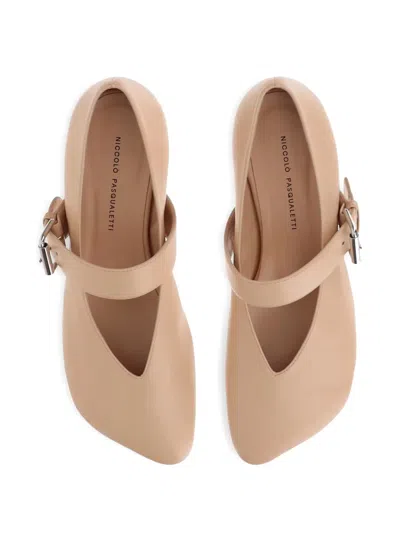 Niccolò Pasqualetti Obliqua Leather Ballet Flats