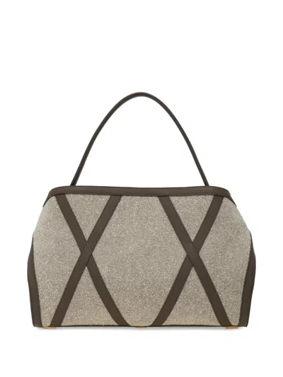 Ferragamo Large Hug Soft Shoulder Bag With Leather Trims