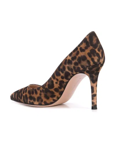 Gianvito Rossi Leopard Print Suede Pumps