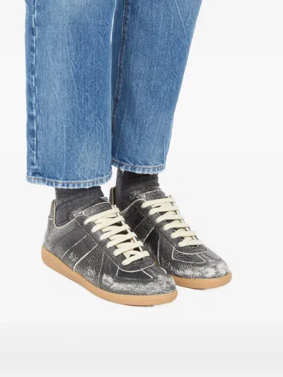 Maison Margiela Replica Sneakers In Black