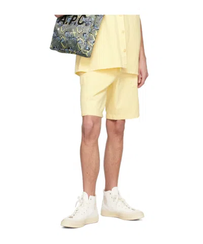 Apc Yellow Parker Denim Shorts