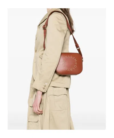 Stella Mccartney Faux Leather Shoulder Bag In Brown