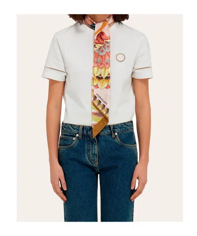 Ferragamo 'graphic Pattern Silk Scarf' In Multi