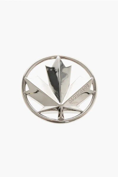 Dsquared2 Metal D2 Leaf Pin With Iconic Motif