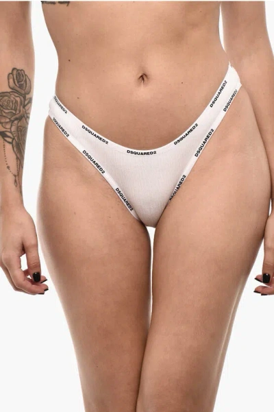 Dsquared2 Ribbed Slip With Logoed Trims In Multi