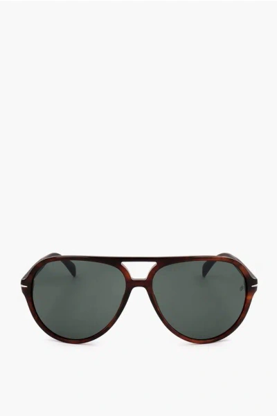 David Beckham Aviator Sunglasses With Tortoiseshell Frame