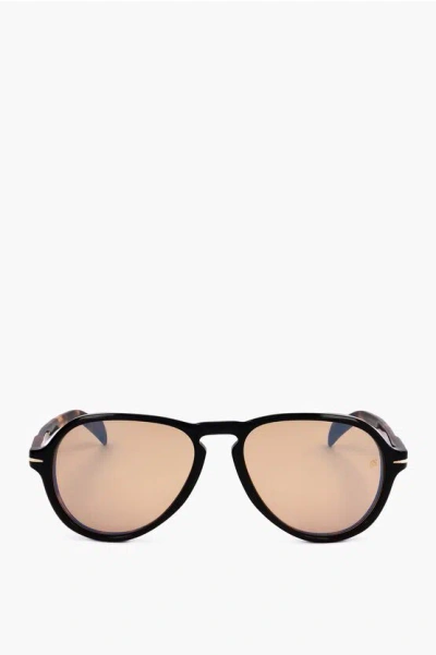 David Beckham Aviator Sunglasses With Tortoiseshell Frame