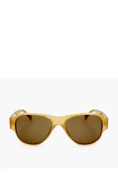 Linda Farrow Dries Van Noten Aviator Sunglasses With See Through Frame
