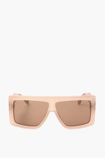 Marc Jacobs Runaway Straight Bridge Sunglasses With Matte Frame