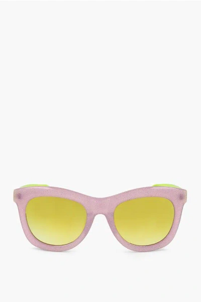 Linda Farrow Markus Lupfer Wayfarer Sunglasses With Glittered Frame