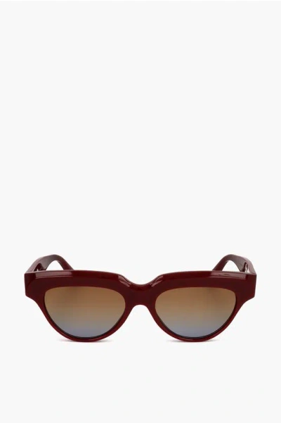 Victoria Beckham Vb602s 604 Rectangle Sunglasses In Orange