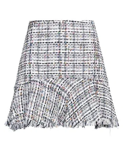 Karl Lagerfeld Woman Mini Skirt White Size 10 Cotton, Acrylic, Polyamide, Polyester, Viscose